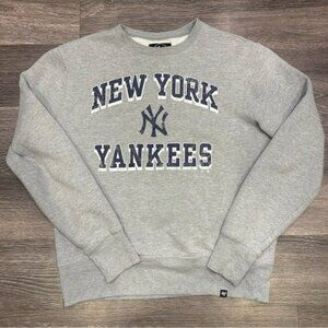 47 Brand New York Yankees Sweatshirt Pullover Long Sleeve Gray Womens Medium